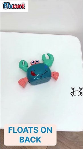 🦀 Elecart Musical Walking Crab Toy | Bump & Go Lights & Music Toy for Kids 🎵✨