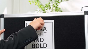 Sherr 3 Panel Trade Show Presentation Board, 72 x 35.3 inches Tri Fold Display Board, Black Single Sided Tabletop Display, Folding Panel for Trade Show Table Top