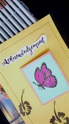 Beautiful Acknowledgement Page Decoration ✨ | Easy Project File Idea