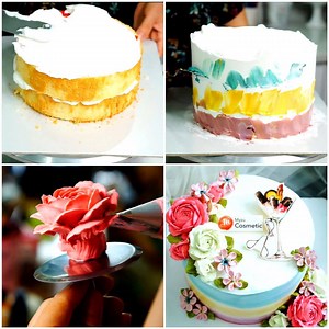 Decorating cake using wafer paper, what a stunning decorating idea! 😍 | MetDaan Cakes