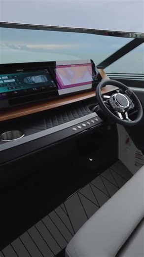 Our SLX model family is known for luxury and comfort—but this one takes it even further. ✨ Leather, teak, and stainless-steel details ✨ Premium seating, refined stitching, and elevated comfort throughout | Sea Ray Boats