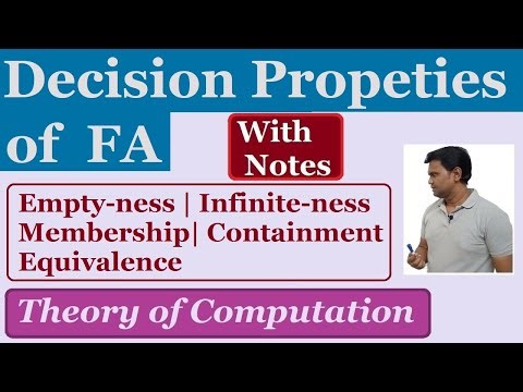 Decision Properties of Finite Automata | TOC, GATE