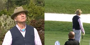 Bill Murray sinking a no look golf putt might be the best thing you see today