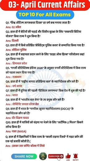03 April 2026 current affairs | latest current affairs | Current Affairs 2026 #currentaffairs #upsc