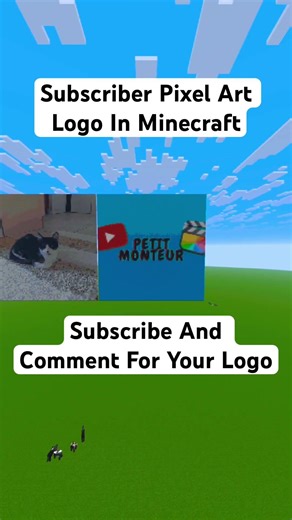 @Petit_Monteur's Pixel Art Logo In Minecraft #Minecraft #PixelArt #PetitMonteur #MinecraftBuilds #