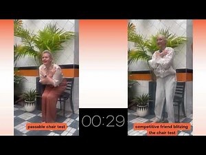 Rise from chair test: how many reps can you do?