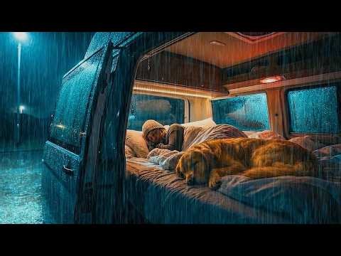 Slow Night Rain on a Cozy Car | Peaceful Ambience for Deep Rest, Soothe Tired Minds