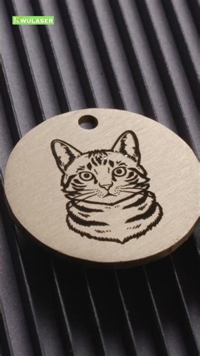 Custom Laser Engraved Pet Tags for Cats 🐾 #laser #shorts