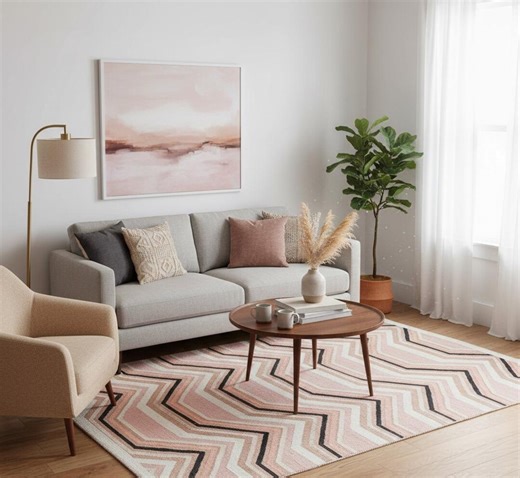 Handmade Flat Weave Wool Rug, Multi Color With Zig Zag Design, Heritage Rug Gallery - Etsy