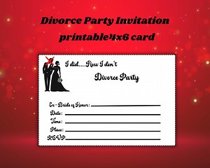 Divorce Party Invitation - Printable - - Etsy
