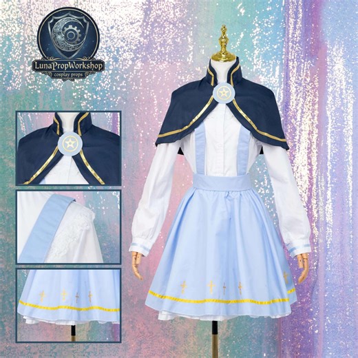Ancient Magus Bride Chise Cosplay Costume Light Blue Sailor Style Dress Cape Bow Accessories Anime Stage Performance Outfit Full Set - Etsy