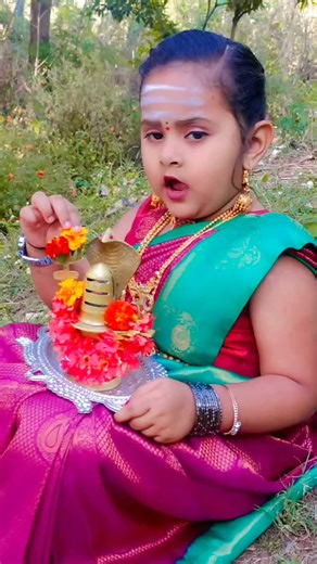 Aadhya_Sharath | Shiva Shiva 🙏 #babyreels #aadhya #tiptur #kalpatharunadu | Instagram