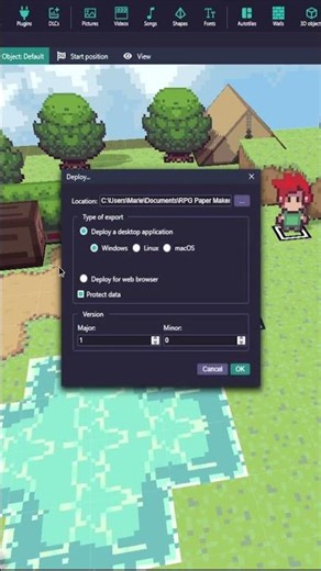 New feature added in RPG Paper Maker: you can deploy your game in all desktop OS!