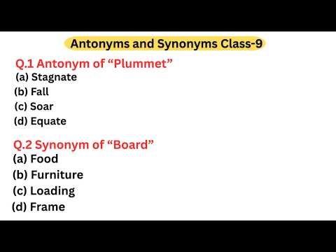 CGL PYQ Antonyms and Synonyms | SSC PYQ Antonyms | Previous Year Antonyms and Synonyms | Vocabulary
