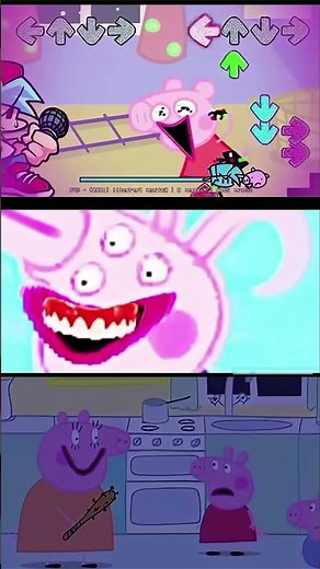 Corrupted Peppa Pig Takes On BF in a Spooky FNF Showdown! 💀 #shorts #FNF #FridayNightFunkin #Pep...