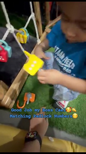 79 reactions · 140 comments | Good Job my Boss Cael珞 Matching Padlock Numbers #everyonehighlights #matchingtoys #OccupationalTherapy #educationaltoys | Ca El | Facebook