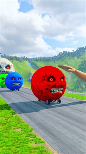 Giant Hand Slap vs Big & Small Cars - BeamNG.drive