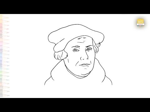 Martin Luther priest drawing | Face drawing tutorials | How to draw Martin Luther #artjanag