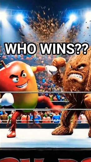 MANGO VS. GIANT COCONUT The Ultimate Fight #asmr #fruitfight #impossibletextures #fyp