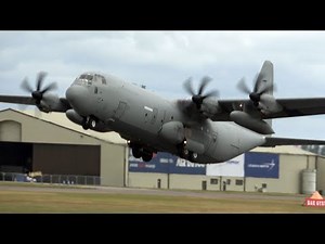 4Kᵁᴴᴰ Lockheed C-130J-30 Hercules Italian Air Force Arrival & Departure @ RAF Fairford