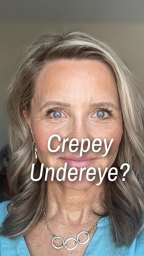 Kimberly Weimer on Instagram: "Crepey under-eye skin refers to thin, delicate skin that appears wrinkled or crepe-like, often due to aging, sun damage, or loss of collagen and elasticity. It can make the skin look creased or crinkled, similar to the texture of crepe paper. To make crepey skin less noticeable with foundation, opt for hydrating formulas like creams that won’t settle into fine lines. Use a hydrating primer or moisturize to create a smooth base. Pat close attention to the color of t