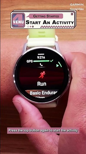Tutorial - Venu 4: Start An Activity #venu4 #garminwatch #garmintutorial