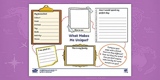 What Makes Me Unique? Worksheet