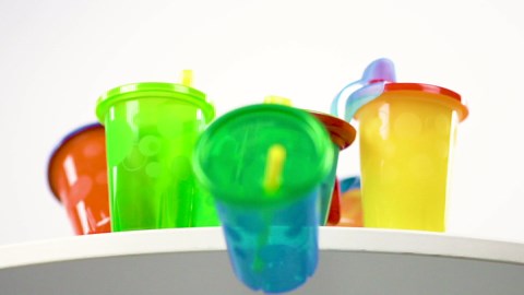 The First Years Take & Toss Straw Cup, Boy, 10 oz, Multicolor, 4 Count