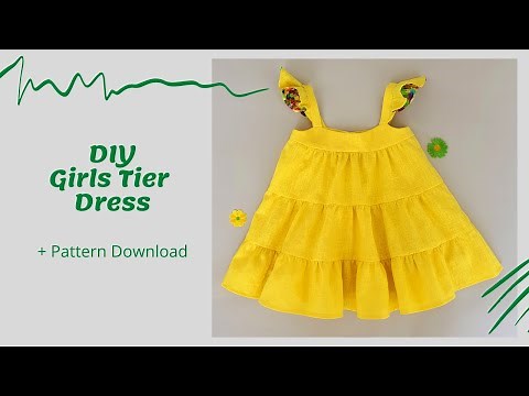 DIY Girls Tiered Dress / Toddler dress / Sewing Tutorial / Pattern Download / How to sew