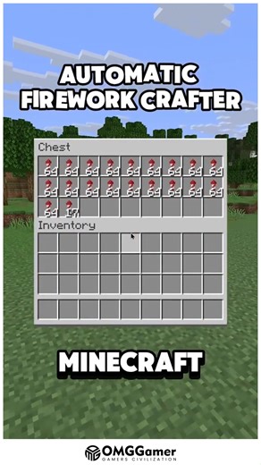 OMGGamer on Instagram: "🎆 Automatic Firework Crafter in Minecraft With Smart Redstone Design and AFK Crafting Vibes ⚙️ 🎆 ✨ Build an automatic firework crafter using a crafting table, droppers, hoppers, and redstone clocks to mass-produce rockets. Add storage inputs for paper and gunpowder to make it perfect for Elytra travel and late-game survival. 💥📦 #MinecraftFireworks #AutoCrafter #RedstoneBuild #MinecraftIdeas #AFKFarm"