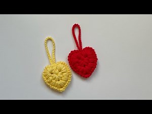 Crochet - Heart Keyring/Keychain - Puff Stitch - Very Easy And Quick Pattern
