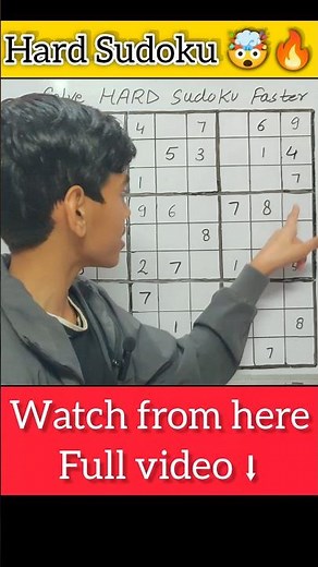 Only GENIUS Can Solve This Hard Sudoku! ❤️🧠