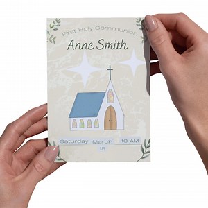 Animated Holy Communion Invitation, Canva Receiving the Holy Spirit, Communion Invite, First Communion Digital Card, Church Editable Invite - Etsy