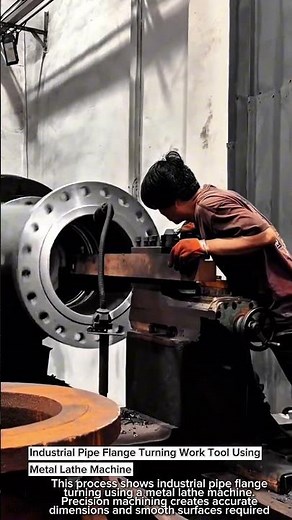Industrial Pipe Flange Turning Work Tool Using Metal Lathe Machine #worktool
