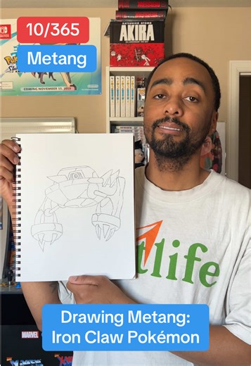 Drawing Metang the Iron Claw Pokémon. Metang is a Steel/Psychic type Pokémon introduced in Generation 3 (Hoenn). Metang is the evolved form of Beldum evolving at level 20. At level 45 Metang evolves into the pseudo-legendary Metagross. Metang’s ability is Clear Body and it’s Hidden Ability is Light Metal. Drawing Metang 10/365 Drawing Pokémon everyday in 2025 #drawing #pokemon #pokemontiktok #draw #pokemoncommunity