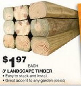 Home Depot $1.97 Landscape Timbers Sale Returns Thursday
