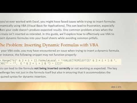 Effective Ways to Insert Formula Using VBA Dynamically in Excel