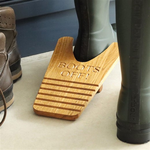 Personalised Solid Oak Boot Jack and Welly Puller Remover - Etsy