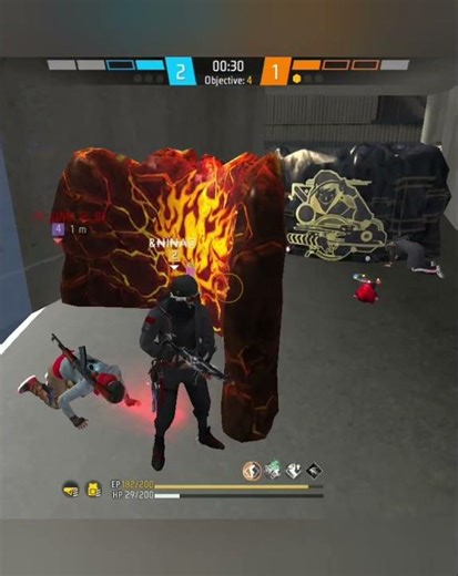 #no love song mp5 gun triple kill#freefire short video