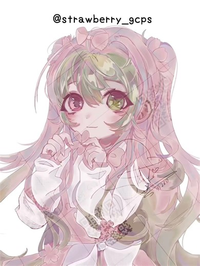 #COLLAB with @strawberry_gcps#アート#fyp#tbhk