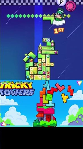 TRICKY TOWERS los CONSTRUCTORES DESTRUCTORES #trickytowers #tetris #gamer #entretenimiento #pro