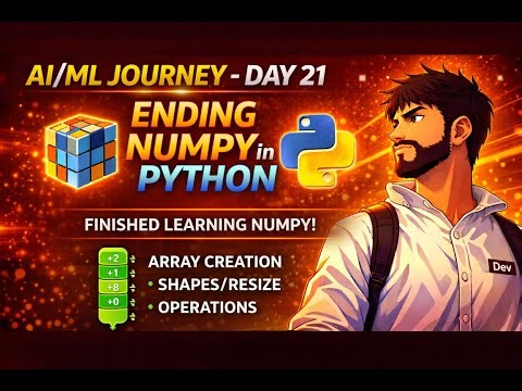Study With Me 📚 Day 21 | Finished NumPy in Python