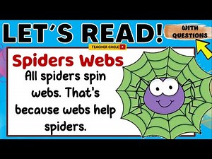 READING COMPREHENSION FOR GRADE 4, 5 AND 6 - SPIDER WEB