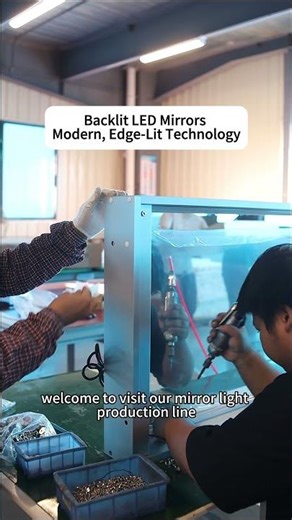 Backlit LED MirrorsModern, Edge-Lit Technology #factory #ledlighting #ledmirror #manufacturing
