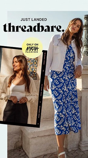 9.9K views · 16 reactions | Introducing Threadbare for the first time in India! Check out elevated everyday essentials that are purposeful and made to last  Shop the trendiest sustainable and ethically sourced high-quality fashion pieces on Nykaa Fashion now at Flat 10% Off! ✨️ Tap the link in bio to shop now  #nykaafashion #threadbare #newlaunch #fashion | Nykaa Fashion | Facebook