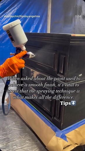 Spray technique is everything when it comes to a flawless finish.A few must-know tips:• Keep a 6 to 9 inch distance from your surface• Overlap each pass by about 50%• Apply multiple light coats, not heavy ones• Dilute your paint slightly if needed for smoother flow• Maintain steady wrist movement and never stop mid-spray• Always strain your paint and clean your gun #FurnitureFlipping #SprayPainting #FurnitureRefinishing #DIYFurniture #SmallBusiness #Utah #VeteranOwned #WomanBoss #HomeDecor #Furn