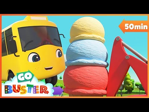 Buster and the Giant Ice Cream Song! + 50 Minutes of Go Buster Baby Songs! Kids Video