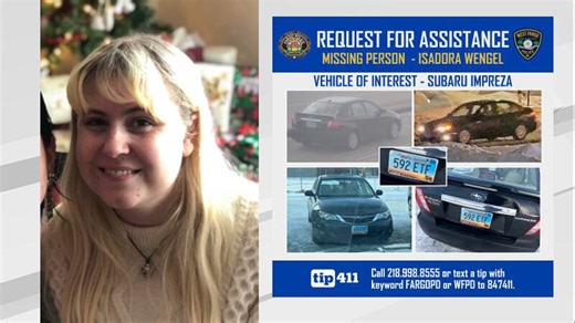 Police seek vehicle footage in missing West Fargo woman case