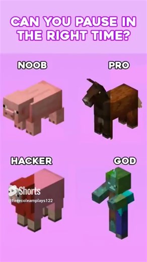 CAN YOU STOP AT THE RIGHT TIME? ⏸️ #minecraft