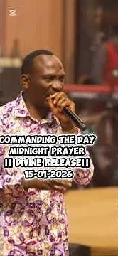 COMMANDING THE DAY MIDNIGHT PRAYER || DIVINE RELEASE || 15-01-2026